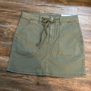 American Eagle Super Hi-Rise Mini Skirt Olive Green